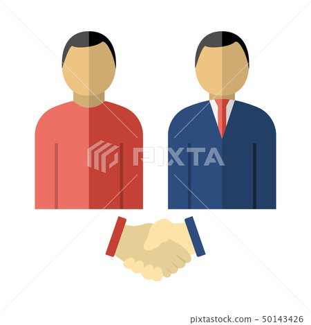 Two Man Making Deal Icon 50143426