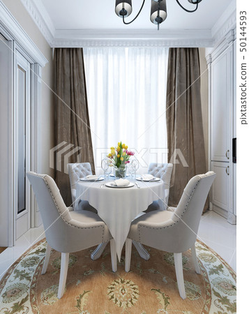 Luxury dining room in classic style 50144593