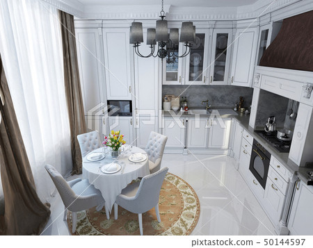 Kitchen in neoclassical style 50144597