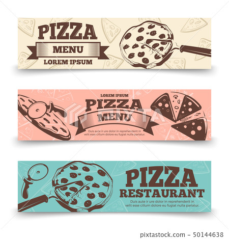 Pizza menu banners template - food vintage banners 50144638