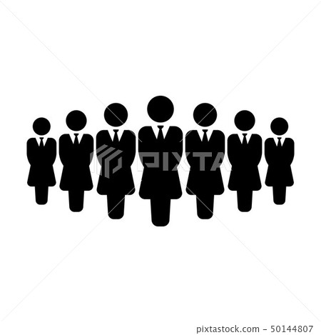 Leader icon vector female group of persons symbol 50144807