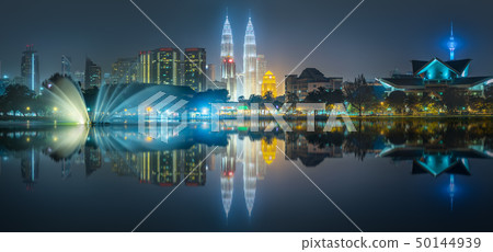 Night scenery view of Kuala Lumpur skyline 50144939