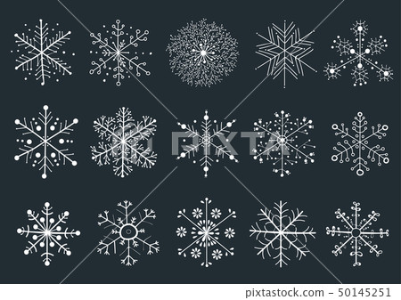 Snowflakes drawing collection - Vector Snowflakes drawing collection - Vector 50145251