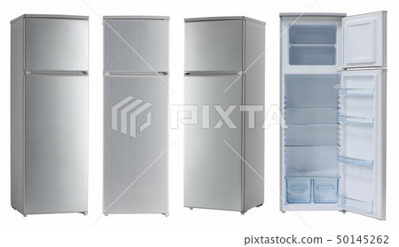 household refrigerator on a white background household refrigerator on a white background 50145262