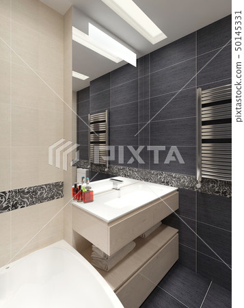 Master bathroom in modern style Master bathroom in modern style 50145331
