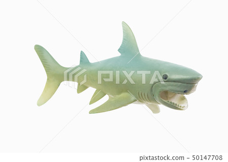 figure toy white shark isolated  50147708