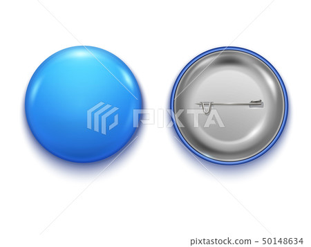 Realistic blue Blank  badge 50148634