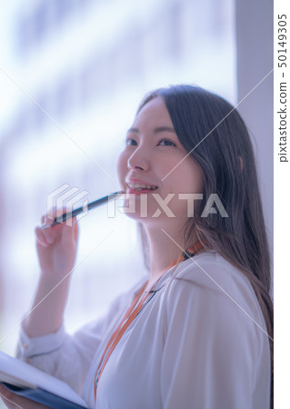 Office Woman Female 1 Casual Meeting 20s 30s Business Indoor Pen Office Woman Female 1 Casual Meeting 20s 30s Business Indoor Pen 50149305