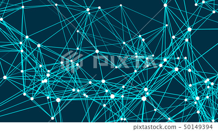 Abstract connections are in space. Background with connecting dots and lines. Connection structure 50149394
