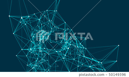 Abstract connections are in space. Background with connecting dots and lines. Connection structure Abstract connections are in space. Background with connecting dots and lines. Connection structure 50149396