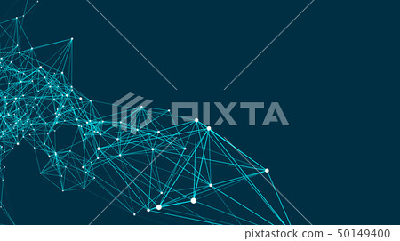 Abstract connections are in space. Background with connecting dots and lines. Connection structure 50149400