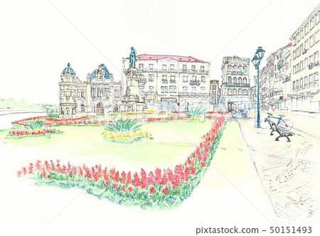 Streets of World Heritage-Plaza in front of Coimbra Station, Portugal Streets of World Heritage-Plaza in front of Coimbra Station, Portugal 50151493