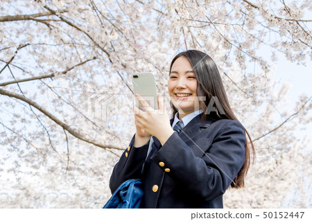 櫻桃女性高中學生學生智能手機 50152447