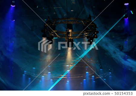 moving LED Par lighting on construction light beam 50154353