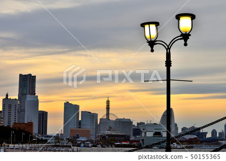 Minato Mirai to see from Yokohama Yamashita Park in the evening 50155365