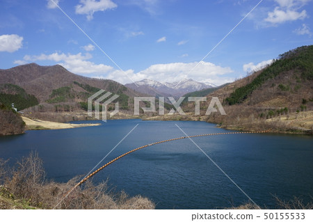 Hayaikemine Dam in spring overflowed Hayaikemine Dam in spring overflowed 50155533