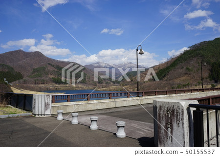Hayaikemine Dam in spring overflowed Hayaikemine Dam in spring overflowed 50155537