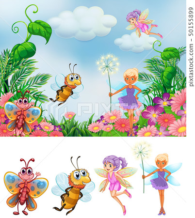Fairy in nature background 50155899