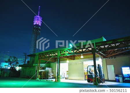 Tanashi Tower (Sunny forecast, purple) viewed from below 50156211