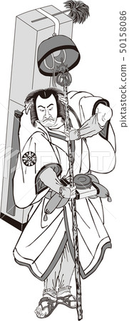 Ukiyoe Kabuki actor part 39 black and white Ukiyoe Kabuki actor part 39 black and white 50158086