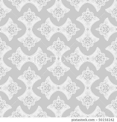 Gray floral seamless pattern Art Nouveau style Gray floral seamless pattern Art Nouveau style 50158142