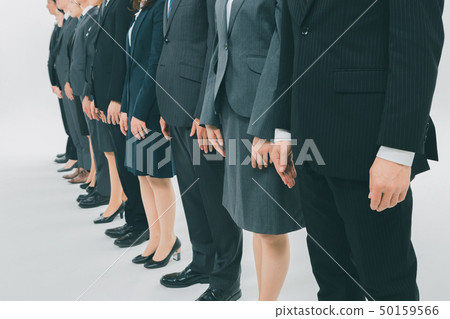 business man, row, morning assembly 50159566