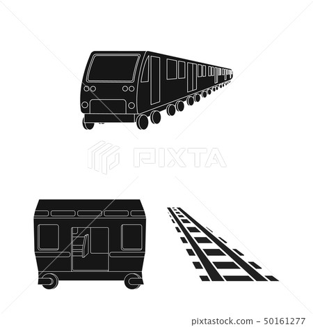 Isolated object of railroad and train icon. Set... - Stock Illustration ...