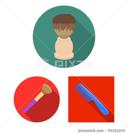 Vector illustration of brush  and hygiene  logo. Set of brush  and shower stock symbol for web. 50162034