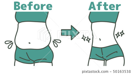 Diet-Waist-Before After-2 Colors Diet-Waist-Before After-2 Colors 50163538