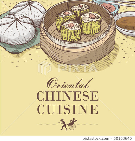 Hand drawn Chinese Food, Vector Illustration 50163640