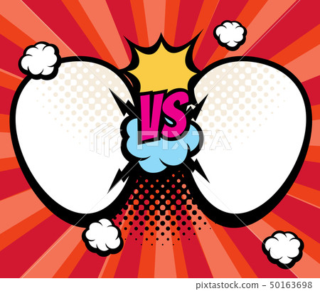 Slag versus, vs battle background with empty frames for names vector illustration 50163698