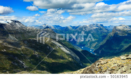 Geirangerfjord from Dalsnibba viewpoint, Norway Geirangerfjord from Dalsnibba viewpoint, Norway 50163945