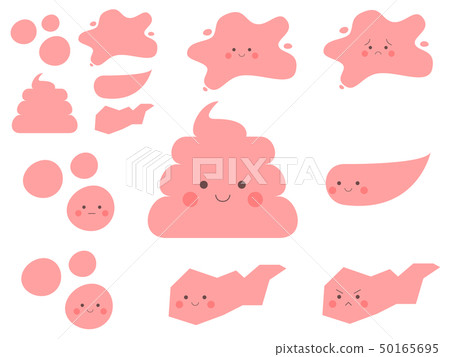 Cute poop illustration set 50165695