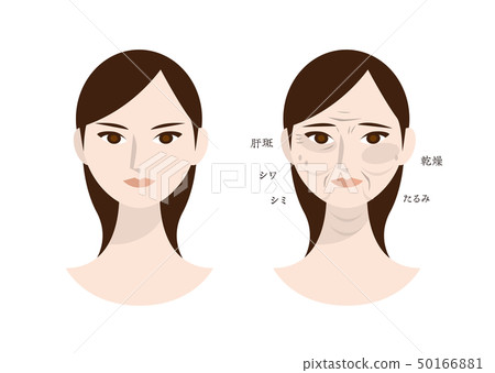 Problems with skin of major women (age skin) 50166881