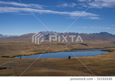 Landscape of New Zealand Perspective from Mount John Observatory Landscape of New Zealand Perspective from Mount John Observatory 50168486