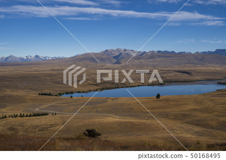 Landscape of New Zealand Perspective from Mount John Observatory Landscape of New Zealand Perspective from Mount John Observatory 50168495