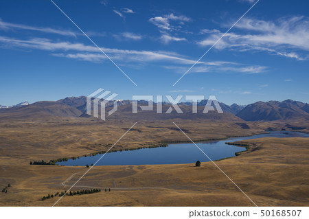 Landscape of New Zealand Perspective from Mount John Observatory Landscape of New Zealand Perspective from Mount John Observatory 50168507