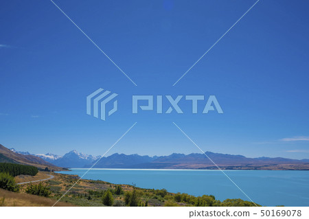 New Zealand landscape Lake Pukaki 50169078