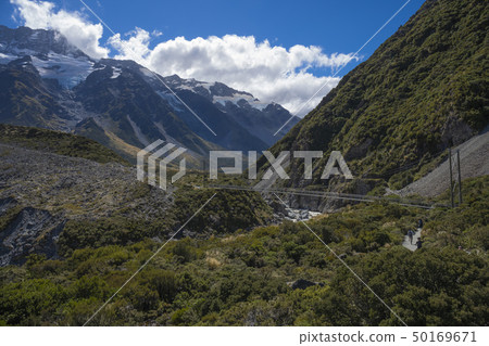 Hiking trail to Hooker Valley Mount Cook 50169671