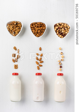 Vegan nut milk and ingredients 50169736