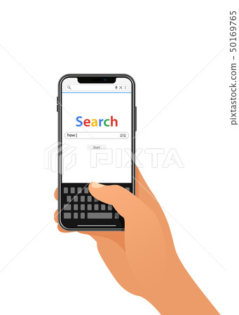 Modern smartphone with simple Internet Search Modern smartphone with simple Internet Search 50169765