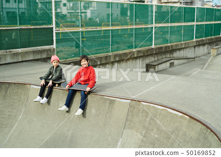 Children skate park break 50169852
