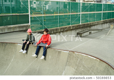 Children skate park break 50169853