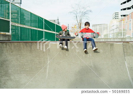 兒童滑冰公園休息 50169855