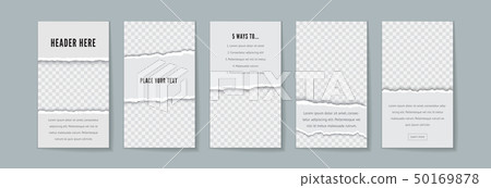 Instagram story template vector set with space for text 50169878