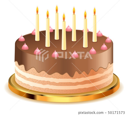 Chocolate cake with candles 50171573