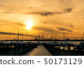 船和日落 50173129