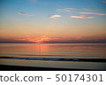 Beautiful panorama of sunset in the Baltic sea 50174301