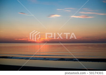 Beautiful panorama of sunset in the Baltic sea Beautiful panorama of sunset in the Baltic sea 50174301