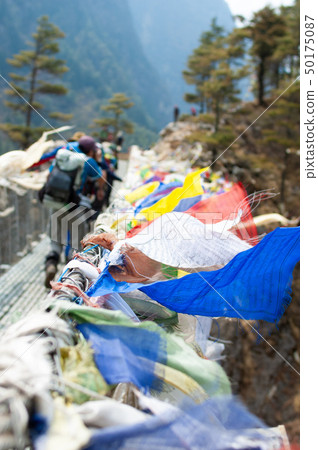 珠穆朗瑪峰高速公路雙懸索橋的Talcho 珠穆朗瑪峰高速公路雙懸索橋的Talcho 50175087